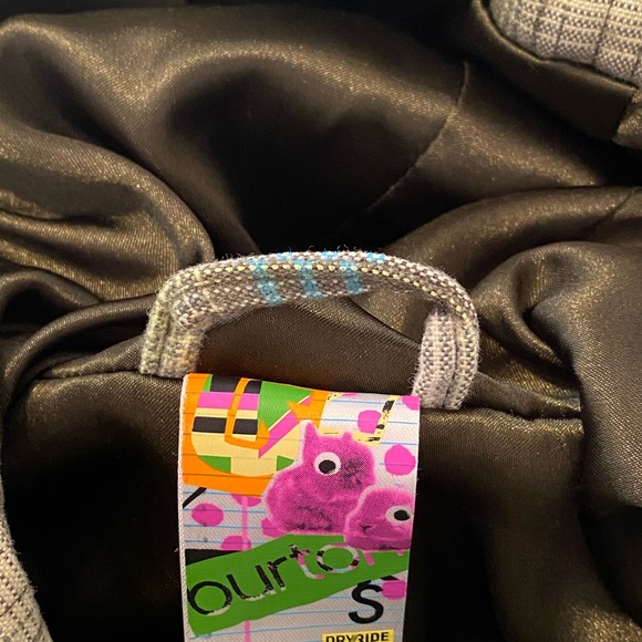 EUC Burton Dryride hoodie vest lined quilted snap collar zip pockets snowboard - Picture 15 of 15